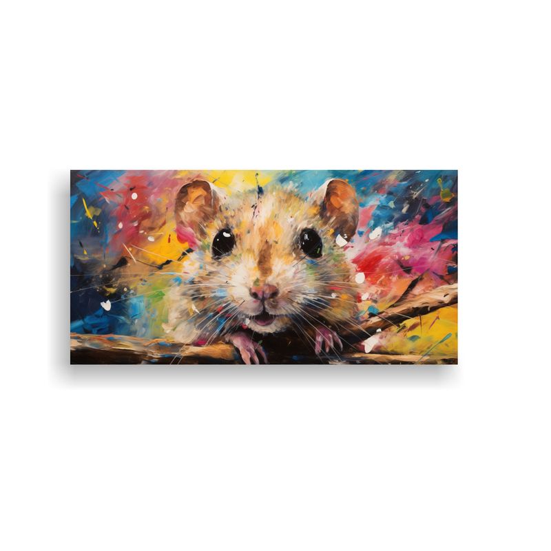 GENERICO - Cuadro Rectangular De Temática Gerbil En Estilo P 160x80cm