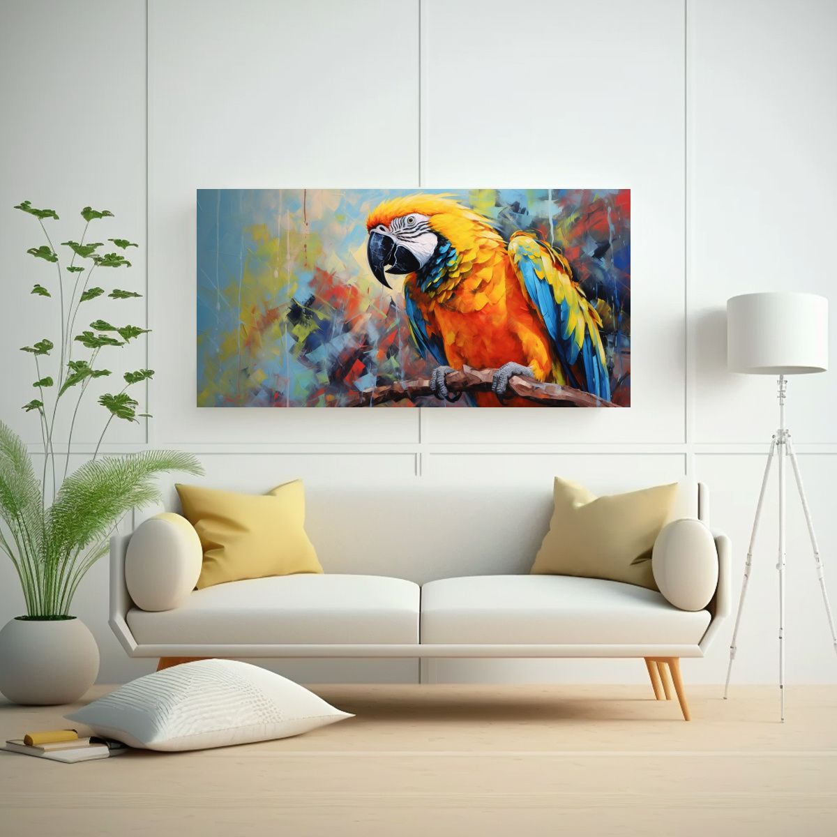 GENERICO - Lienzo De Decoración Con Estilo De Pintura Al Est 160x80cm