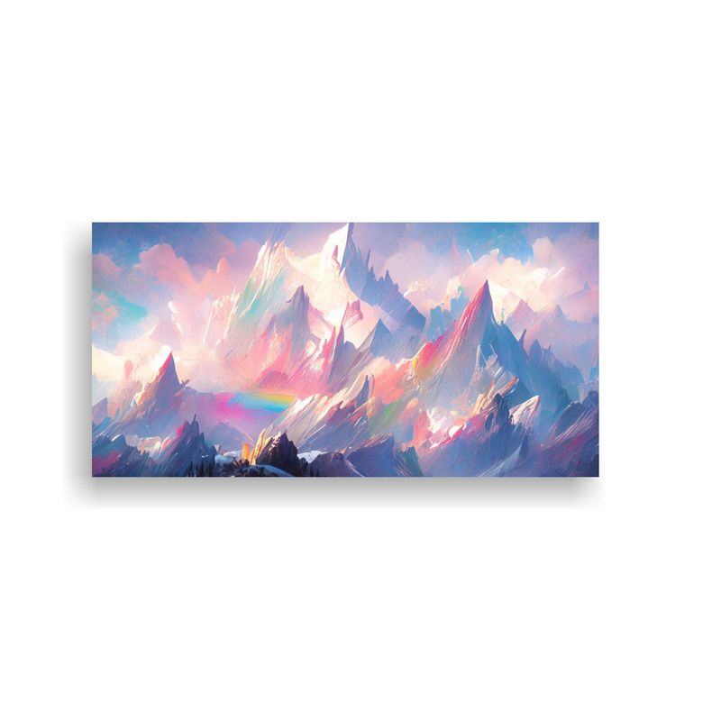 GENERICO - Cuadro Decorativo De Montañas Famosas Con Arcoír 160x80cm