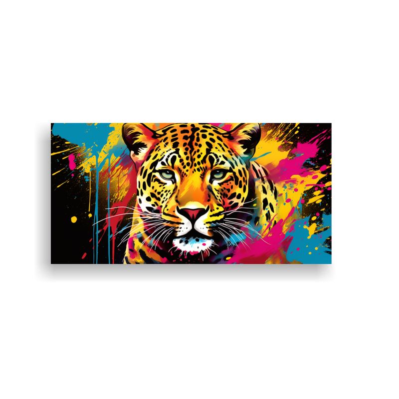 GENERICO - Regalo Impreso De Jaguar En Colores Arcoíris Y Do 160x80cm