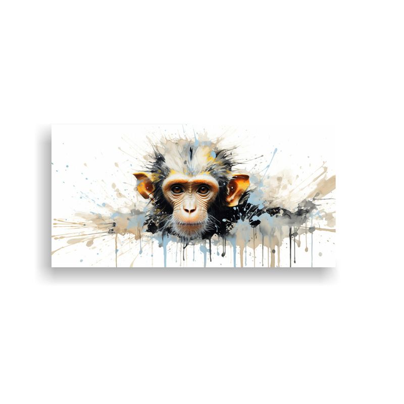 GENERICO - Lienzo Creativo Intenso Con Mono En Colores Marfil 160x80cm