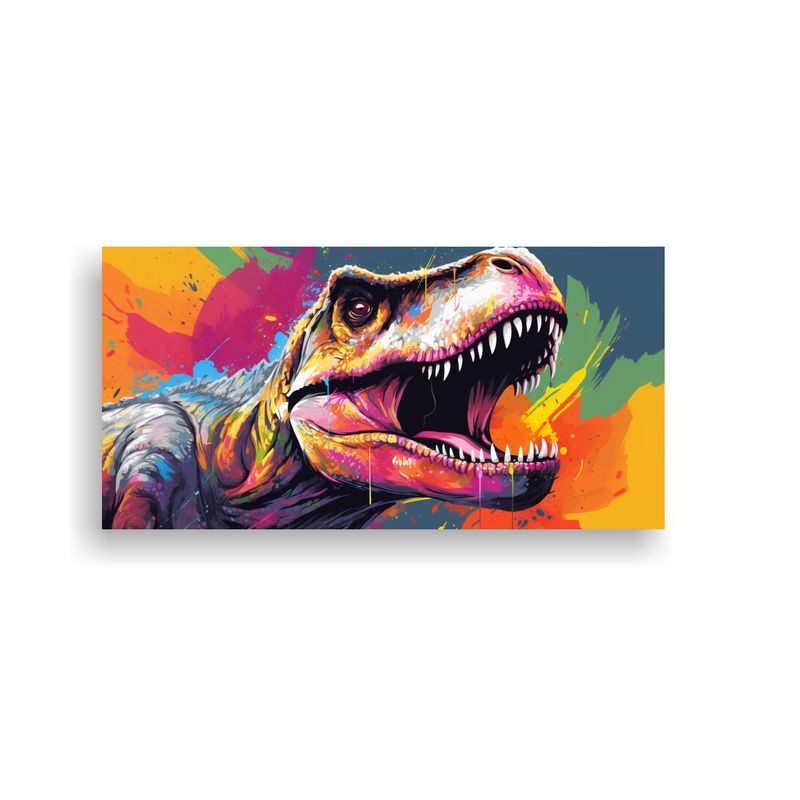 GENERICO - Pinturas Decorativas Inspiradas En Un Tiranosaurio 160x80cm
