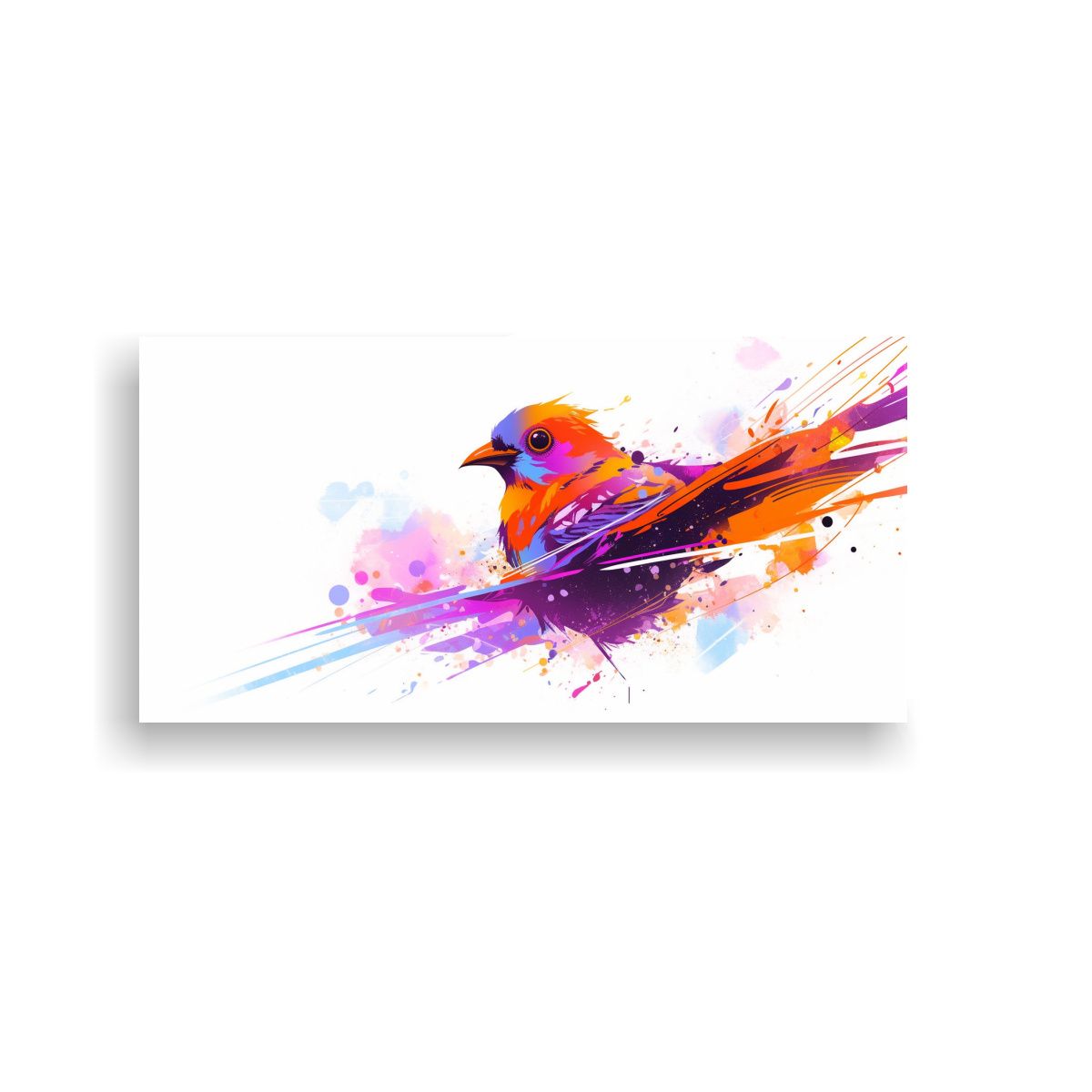 GENERICO - Cuadro Moderno Combinación De Colores Púrpura Y  160x80cm