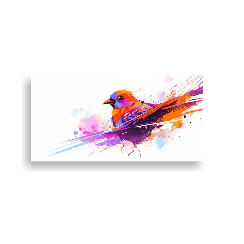 GENERICO - Cuadro Moderno Combinación De Colores Púrpura Y  160x80cm
