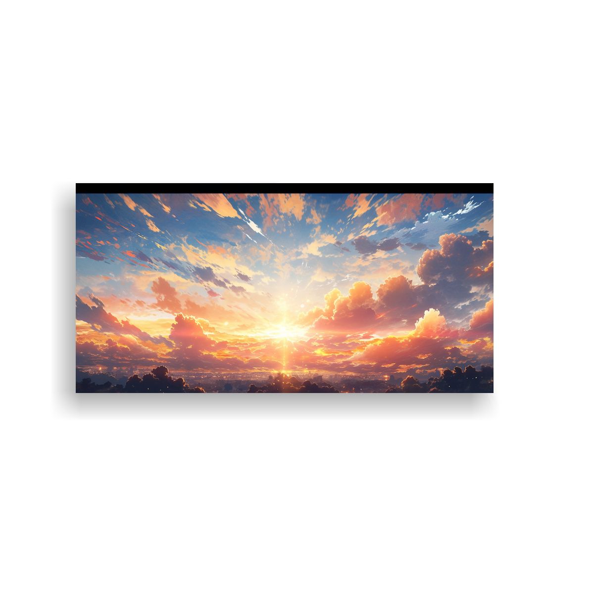 GENERICO - Pinturas Abstractas Dormitorio Amaneceres Y Atard 160x80cm