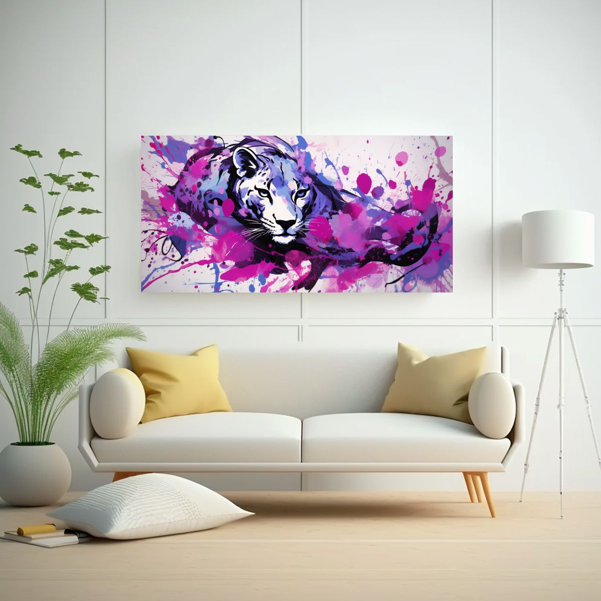 GENERICO - Pintura Decorativa Neo Pop En Tonos Susurrantes Y  160x80cm