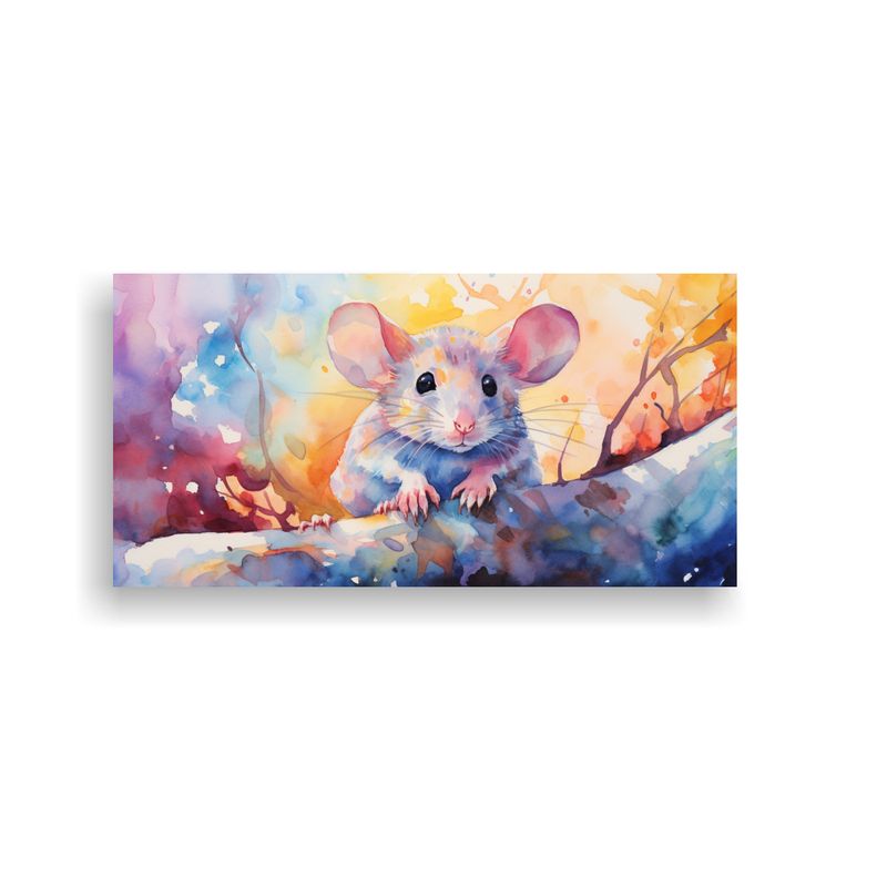 GENERICO - Lienzo Brillante Con Coloridas Acuarelas Estilo Pi 160x80cm