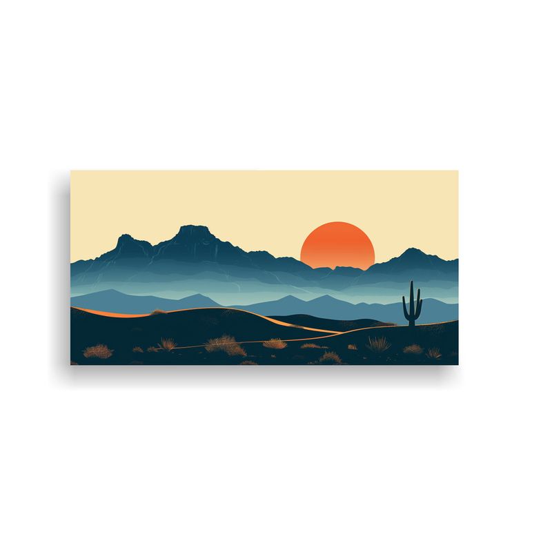 GENERICO - Pintura De Montañas De Texas En Estilo Gerd Arte 160x80cm