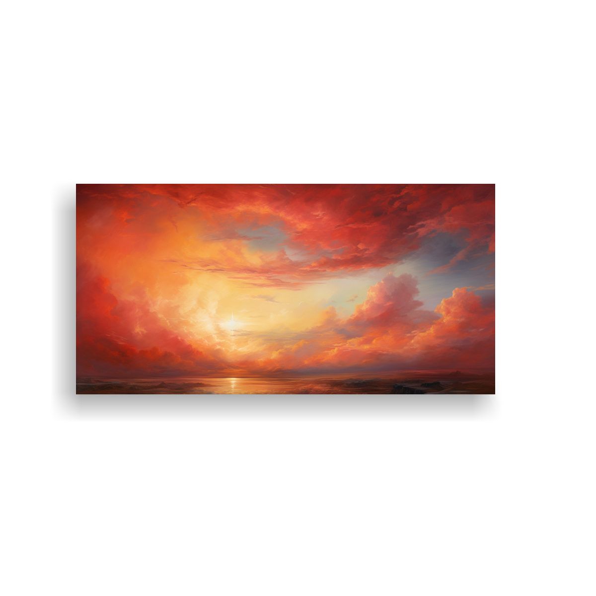 GENERICO - Pintura Abstracta De Paisajes De Amaneceres Y Atar 160x80cm