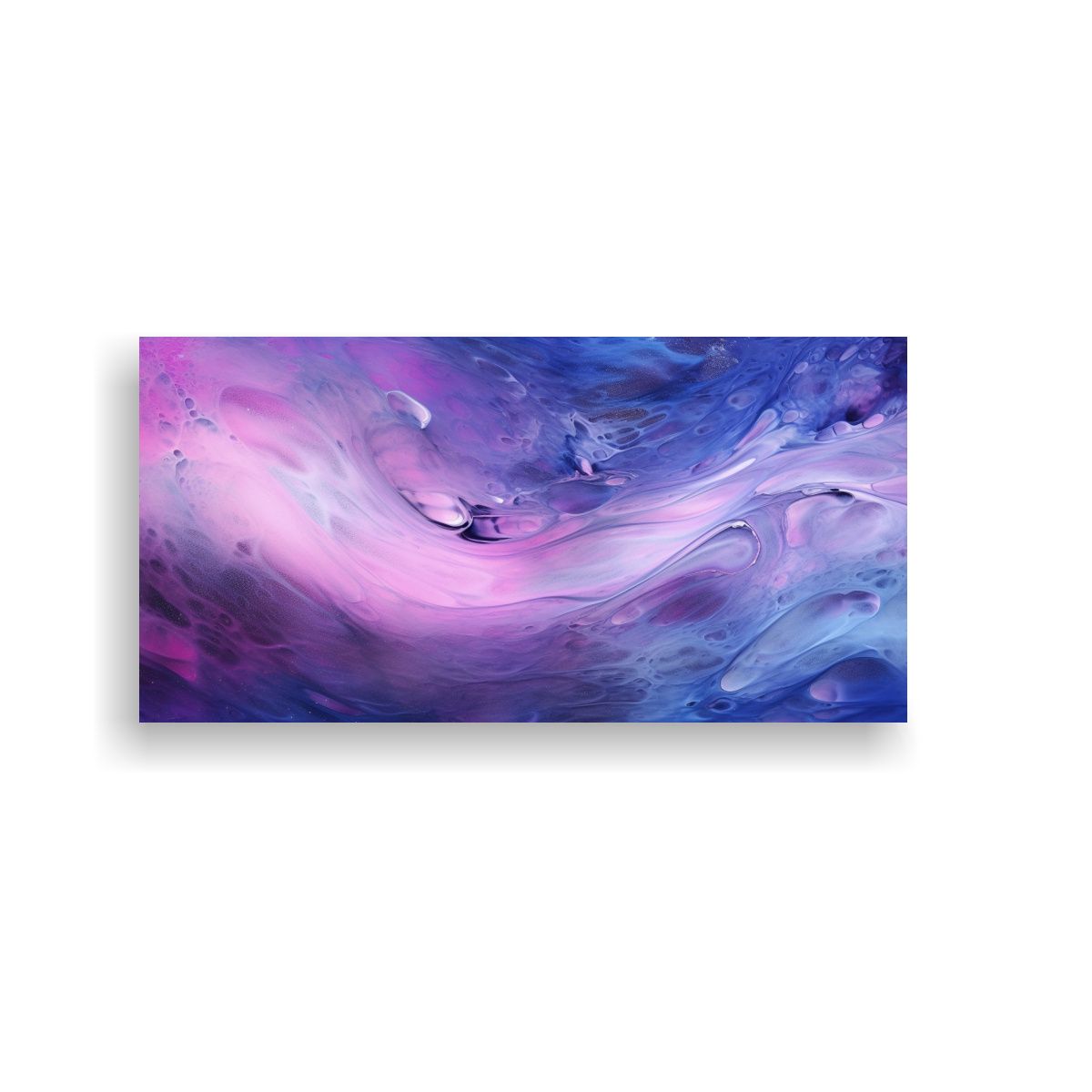 GENERICO - Cuadro Decorativo Dinámico En Tonos Morados Y Azu 140x70cm