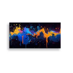 GENERICO - Cuadro Moderno Resistente Con Composición De Colo 160x80cm