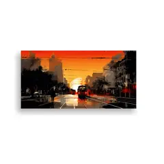 GENERICO - Pinturas De Decoración En Rojo Y Naranja Para Coc 160x80cm