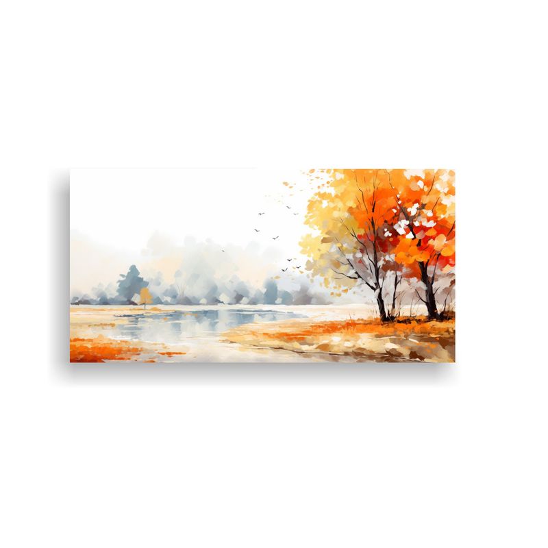 GENERICO - Pinturas Decorativas De Paisaje De Otoño Vibrante 160x80cm