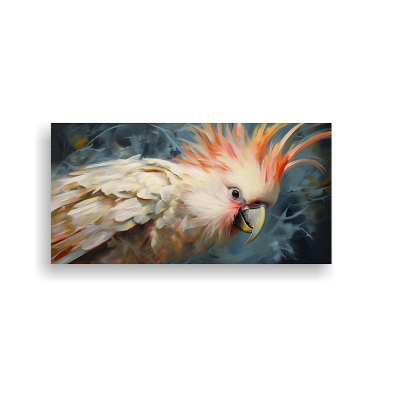 GENERICO - Cuadro De Ave Exótica Pintura Al Estilo Óleo Est 160x80cm
