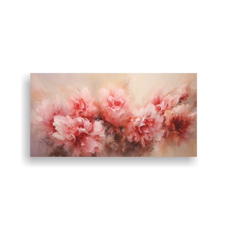 GENERICO - Cuadro Abstracto De Motivos De Flores De Claveles  160x80cm