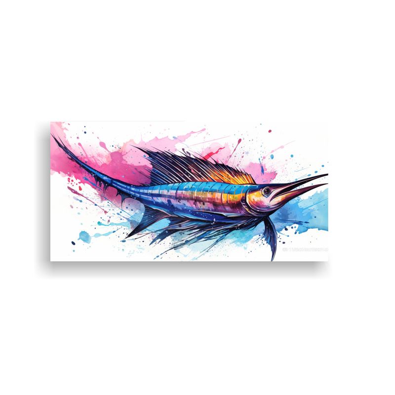 GENERICO - Cuadro Acuarela único Estilo Pintura Colorida De  160x80cm