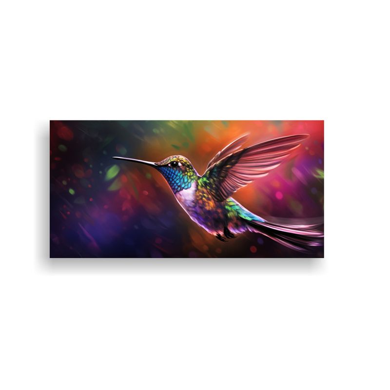 GENERICO - Cuadro De Tela Acuarela Vibrante Con Estilo De Pin 160x80cm