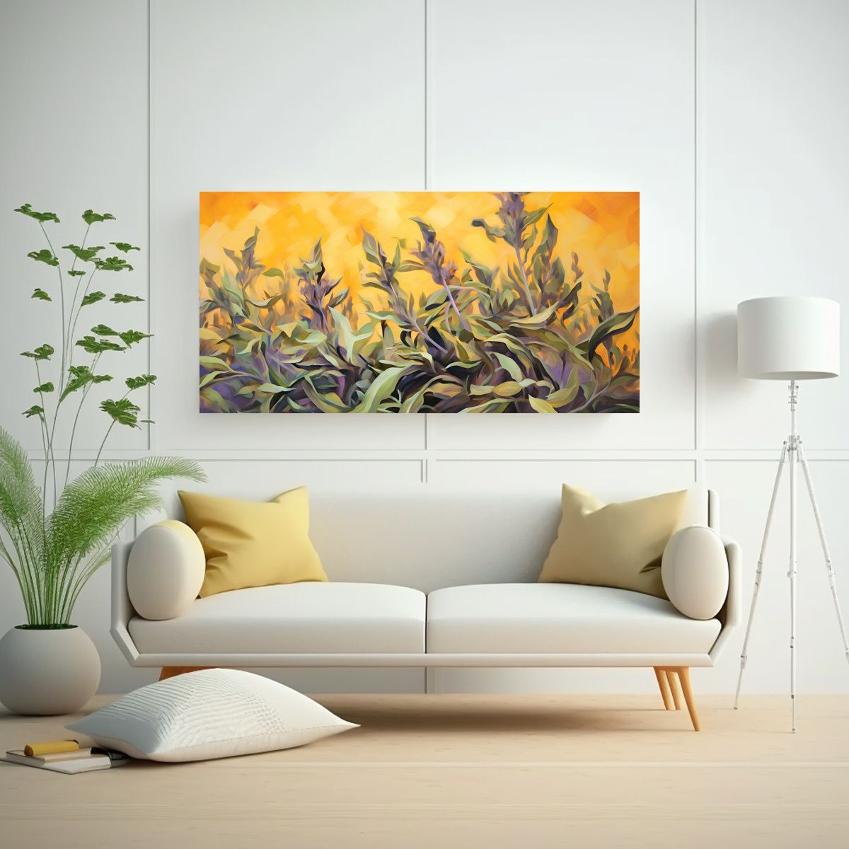 GENERICO - Cuadro Abstracto De Cuadro Impactante Con Hierbas  160x80cm