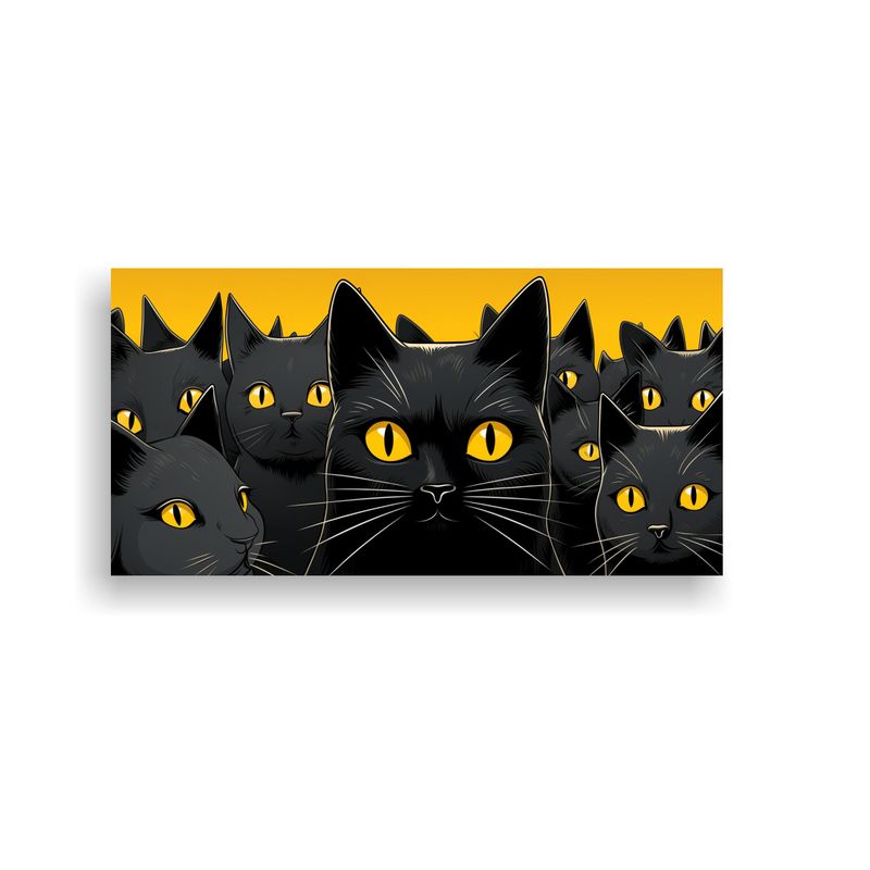 GENERICO - Pinturas Decorativas De Impacto Visual Con Gatos E 160x80cm