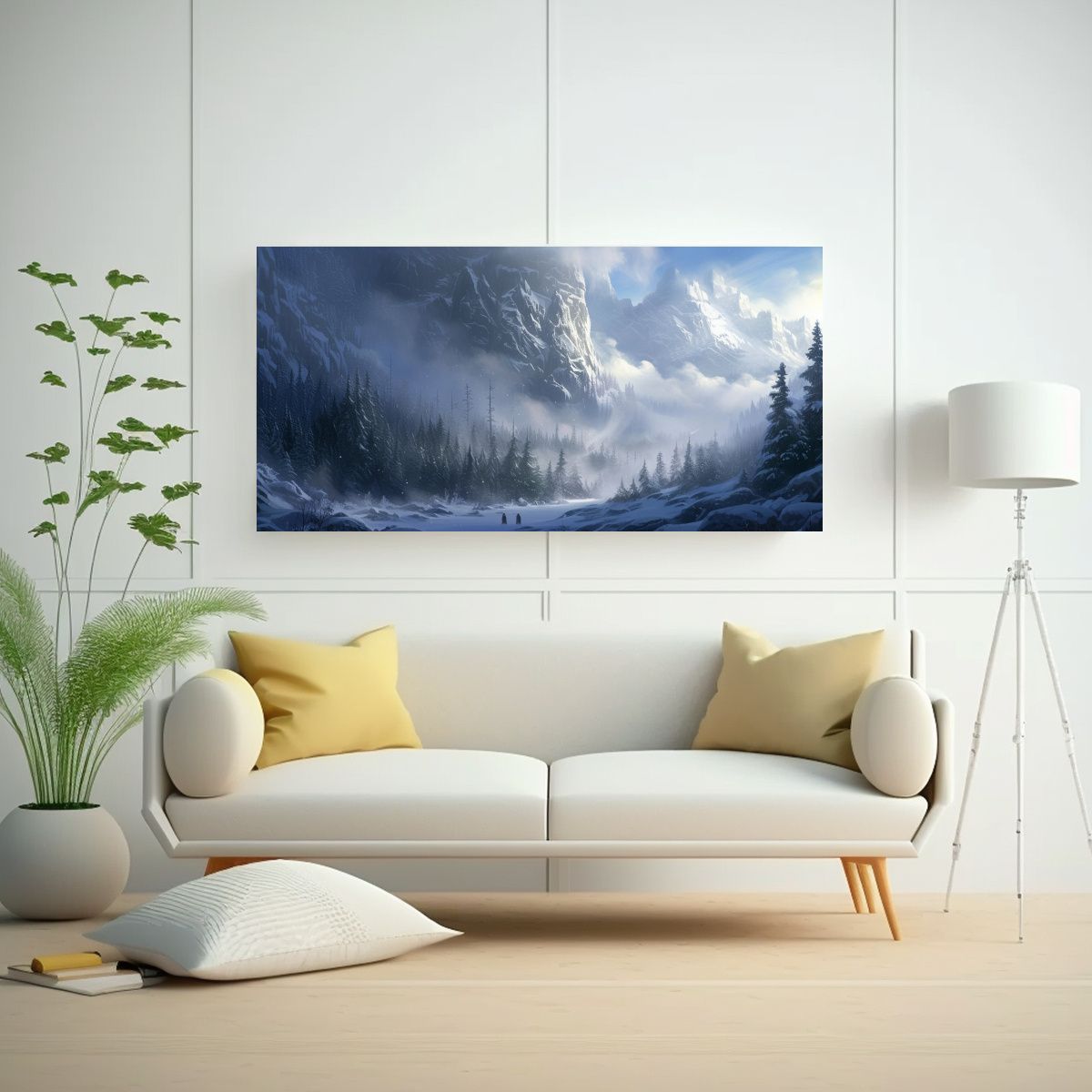 GENERICO - Cuadros En Lienzo Composición Económica Enero Pr 160x80cm