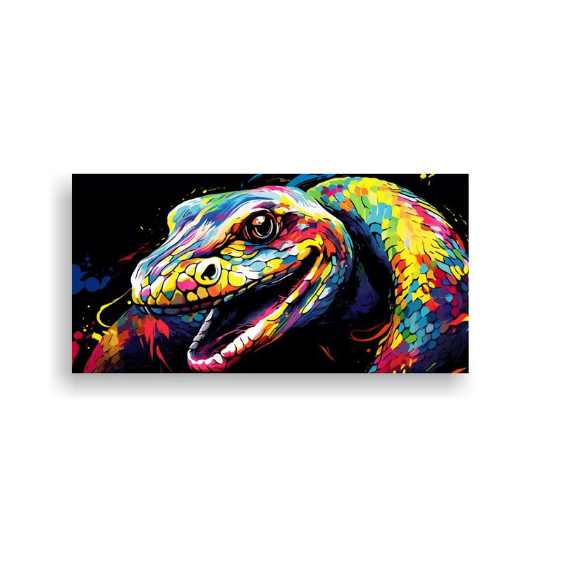 GENERICO - Cuadro Decorativo Neo Pop Boa Constrictor En Colo 160x80cm