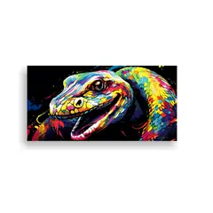 GENERICO - Cuadro Decorativo Neo Pop Boa Constrictor En Colo 160x80cm
