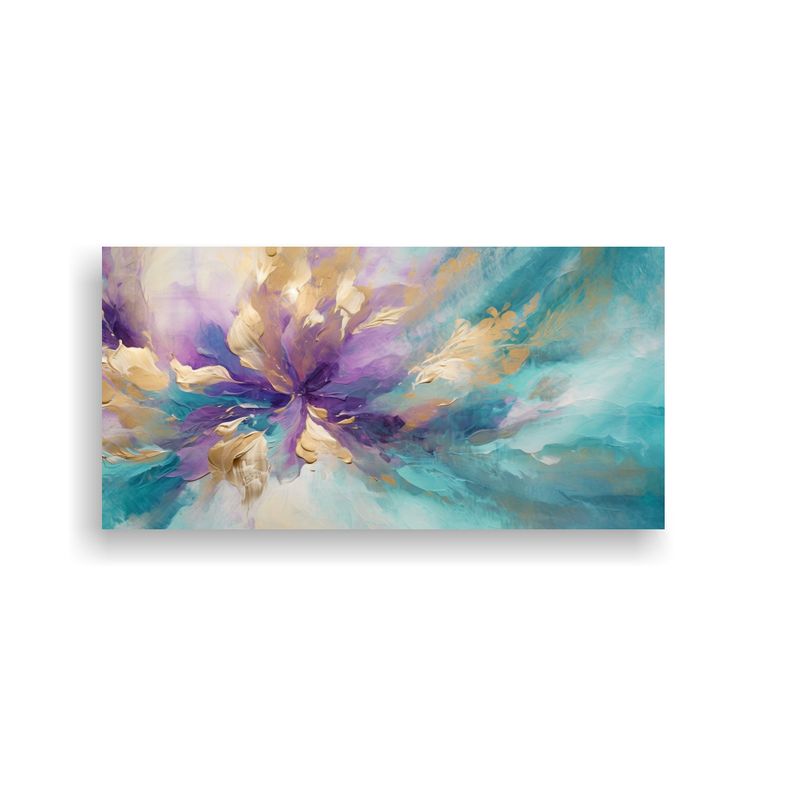 GENERICO - Pinturas Decorativas Abstractas En Tonos Turquesa 160x80cm
