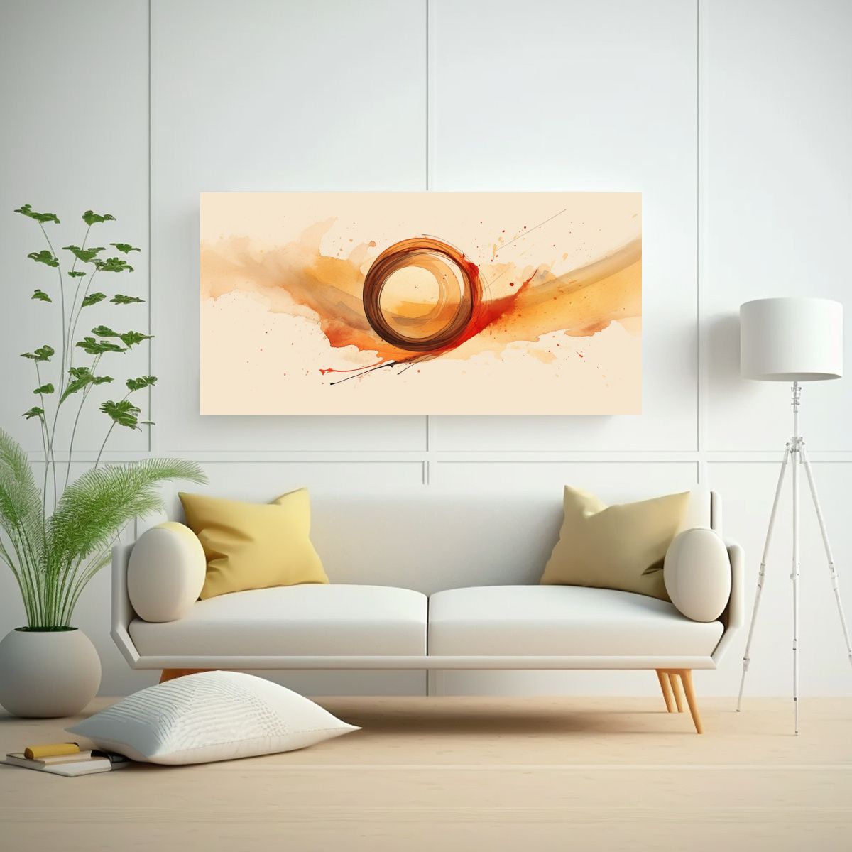 GENERICO - Arte Vanguardista Acuarela Firma Aleatoria Sobre L 160x80cm