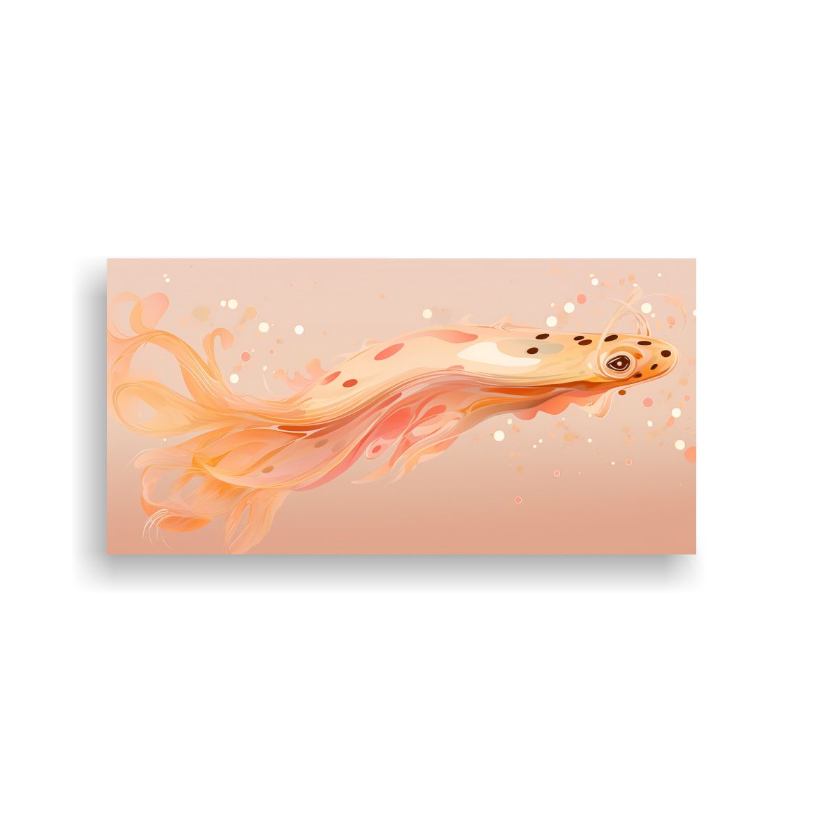 GENERICO - Cuadro Nudibranquio En Delicados Tonos Albaricoque 160x80cm.
