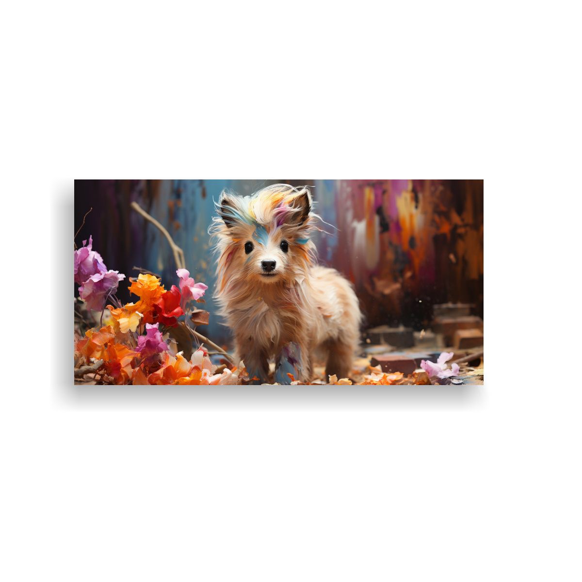 GENERICO - Cuadro Tela Composición Pop Art Caballo Miniatura 160x80cm