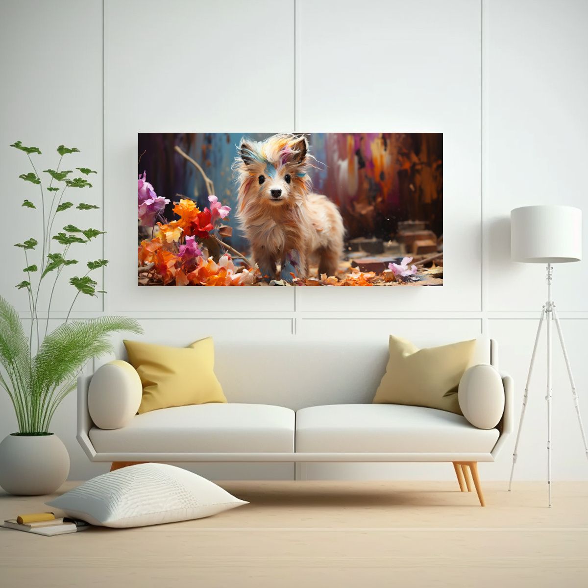 GENERICO - Cuadro Tela Composición Pop Art Caballo Miniatura 160x80cm