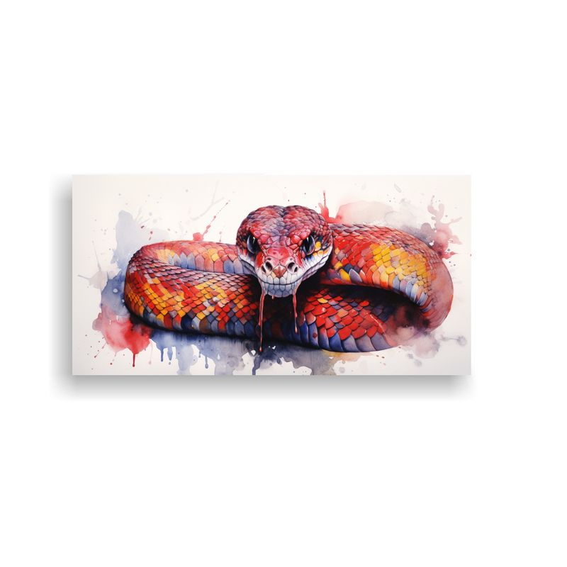 GENERICO - Pintura De Pared Alegre De Cobra En Estilo Acuarel 160x80cm