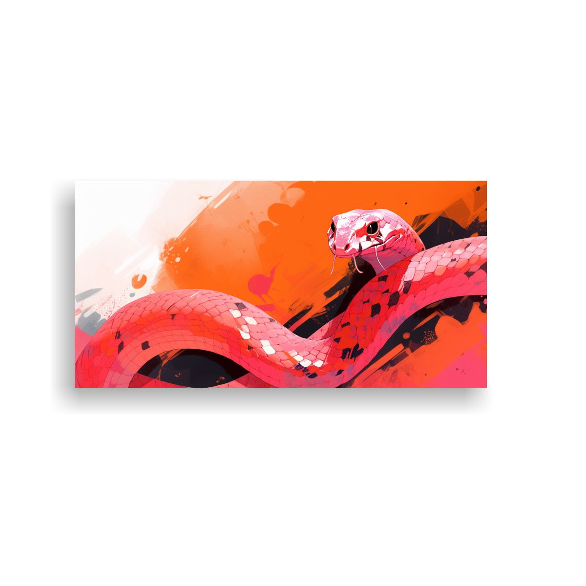 GENERICO - Cuadro Diseño Regalo Serpiente De Cascabel En Co 160x80cm
