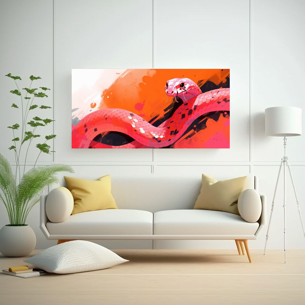 GENERICO - Cuadro Diseño Regalo Serpiente De Cascabel En Co 160x80cm