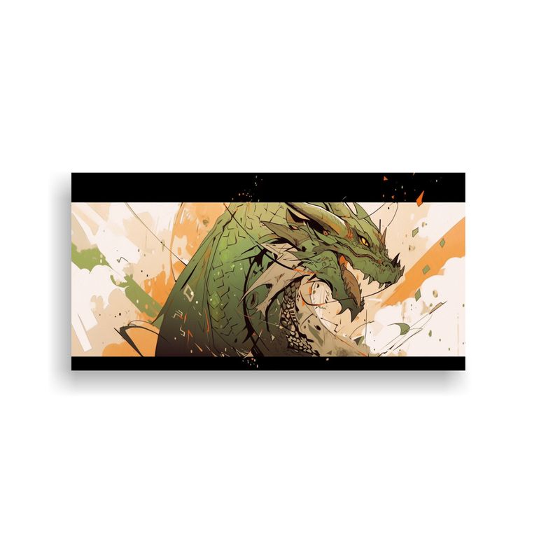 GENERICO - Pintura Decorativa Moderna De Un Dragón En Tonos  160x80cm