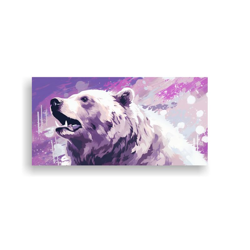 GENERICO - Pintura Decorativa Composición Impresa De Oso Pa 160x80cm