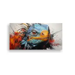 GENERICO - Pintura Arte Reptil Acuarela Estilo Vibrante 21x L 160x80cm