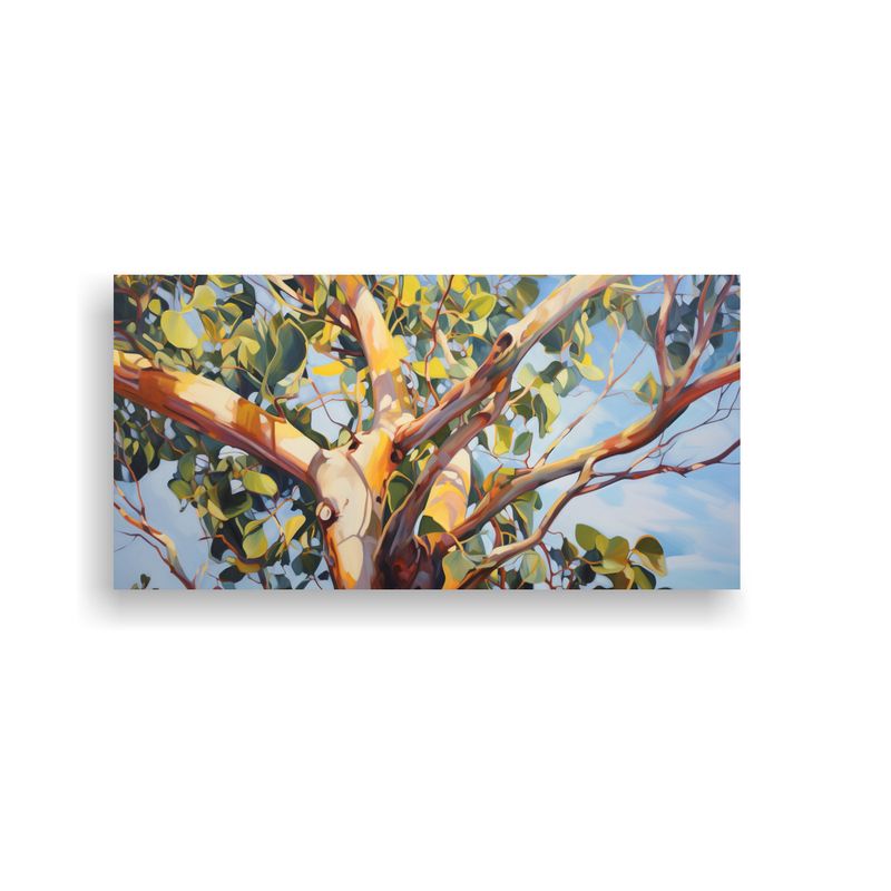 GENERICO - Cuadro Abstracto Detallado De árbol De Eucalipto  160x80cm