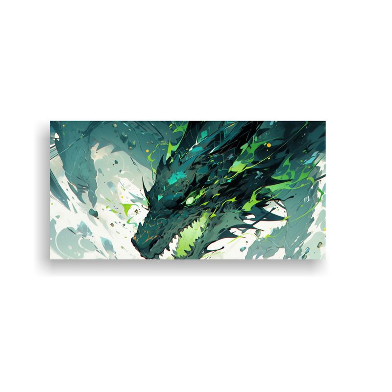 GENERICO - Pintura Venta Reflejo De Dragón En Acuarelas Y Co 160x80cm