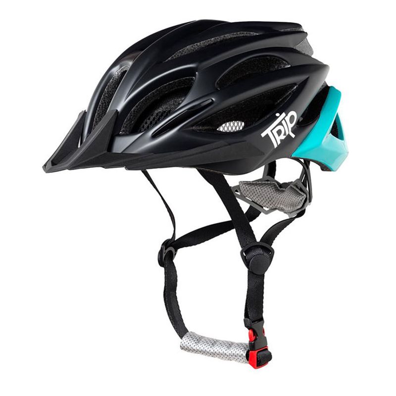 TRIP - Casco Bicicleta MTB Trip Talla M BlackTurqueza