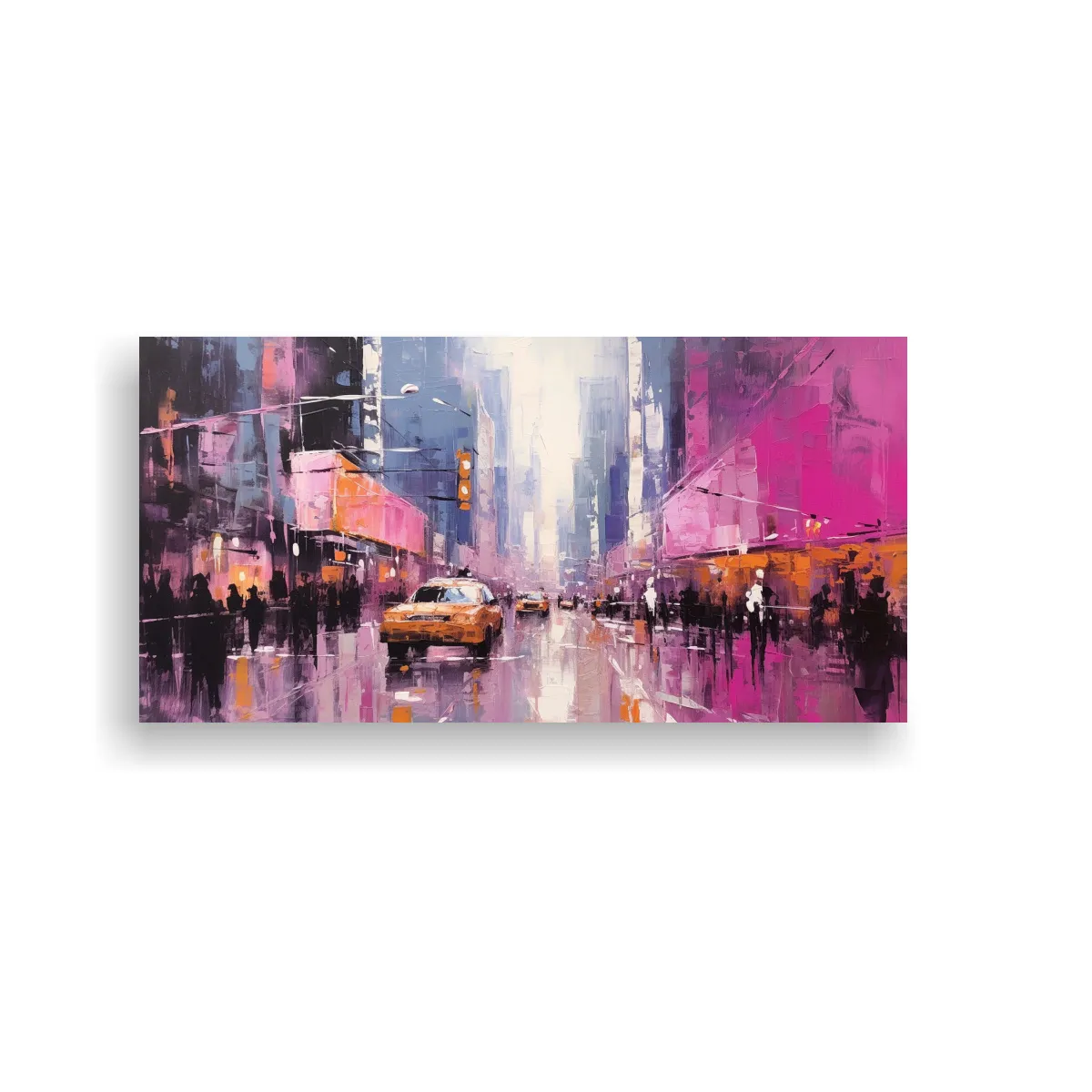 GENERICO - Pintura Lluviosa En Animado Ambiente Gama De Colo 160x80cm