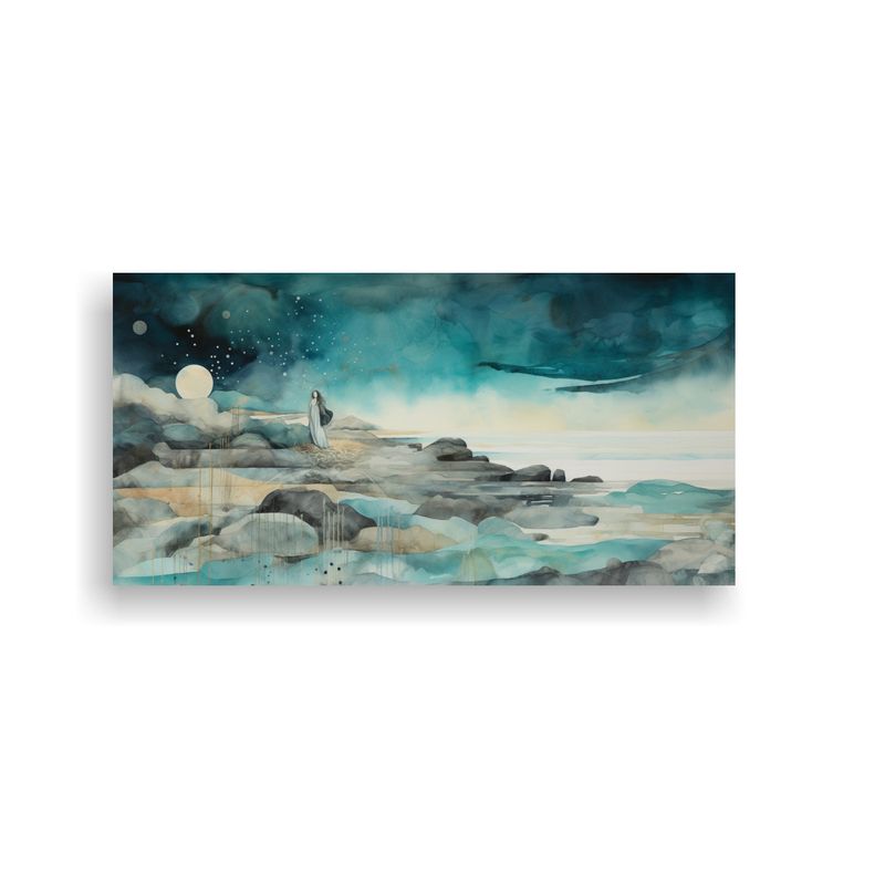 GENERICO - Cuadro Vibrante Con Patrón Elegante En Tonos Turq 160x80cm