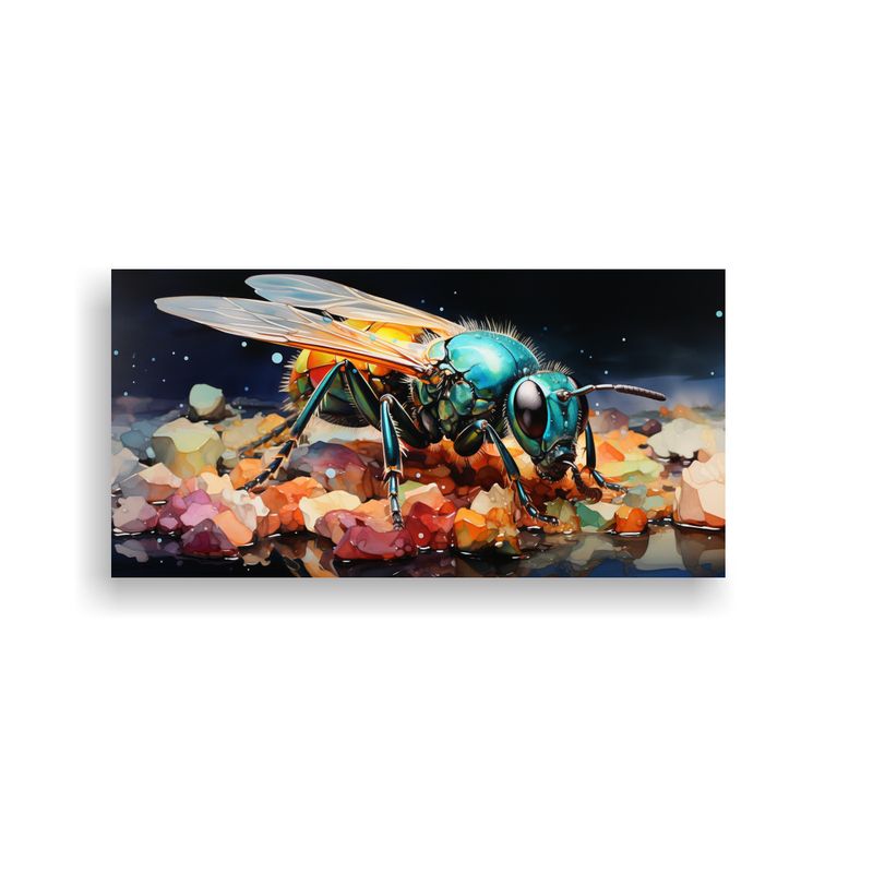 GENERICO - Lienzo Tela Dibujo Comedor Estilo Acuarelas Colori 160x80cm