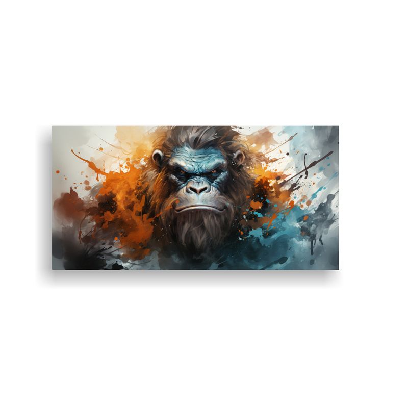GENERICO - Cuadro Canvas Figuras Yeti En Acuarelas Y Colores  160x80cm