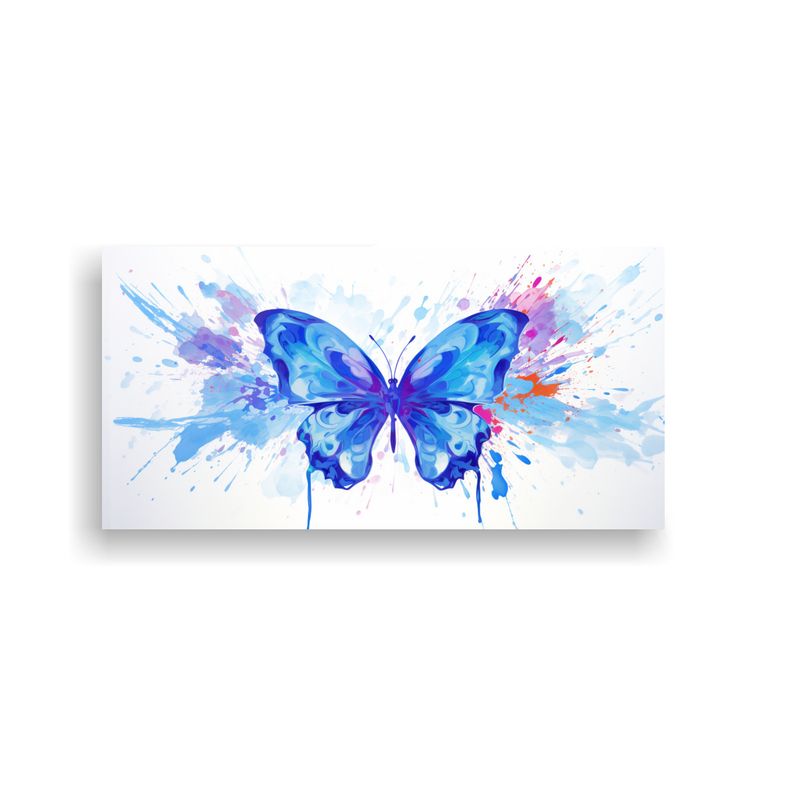 GENERICO - Pintura Lienzo Mariposa Tonos Lila Neo Pop Art 160x80cm