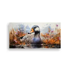 GENERICO - Cuadro De Galería Fantasía De Gansos En Acuarel 160x80cm