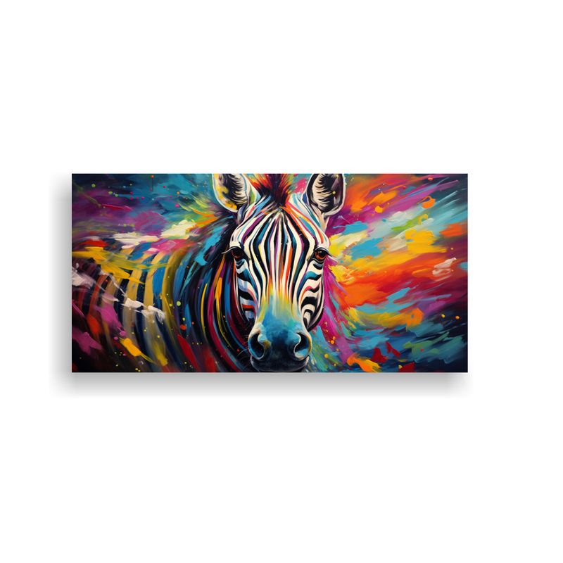 GENERICO - Formación Arte Inspirador De Zebra En Estilo Pint 160x80cm