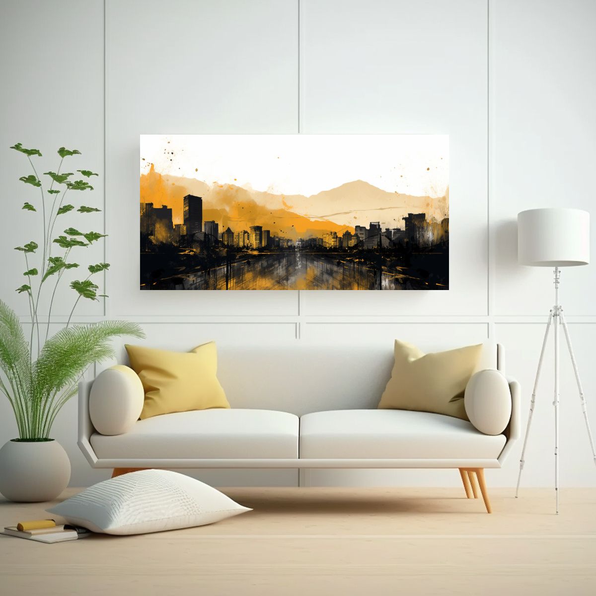 GENERICO - Pinturas De Arte Impresionante En Tonos Dorados Pa 160x80cm.