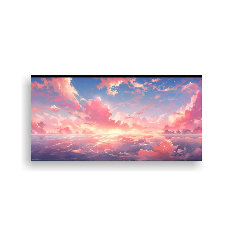 GENERICO - Lienzo Coloreado De Cielos Al Amanecer Y Al Atarde 160x80cm