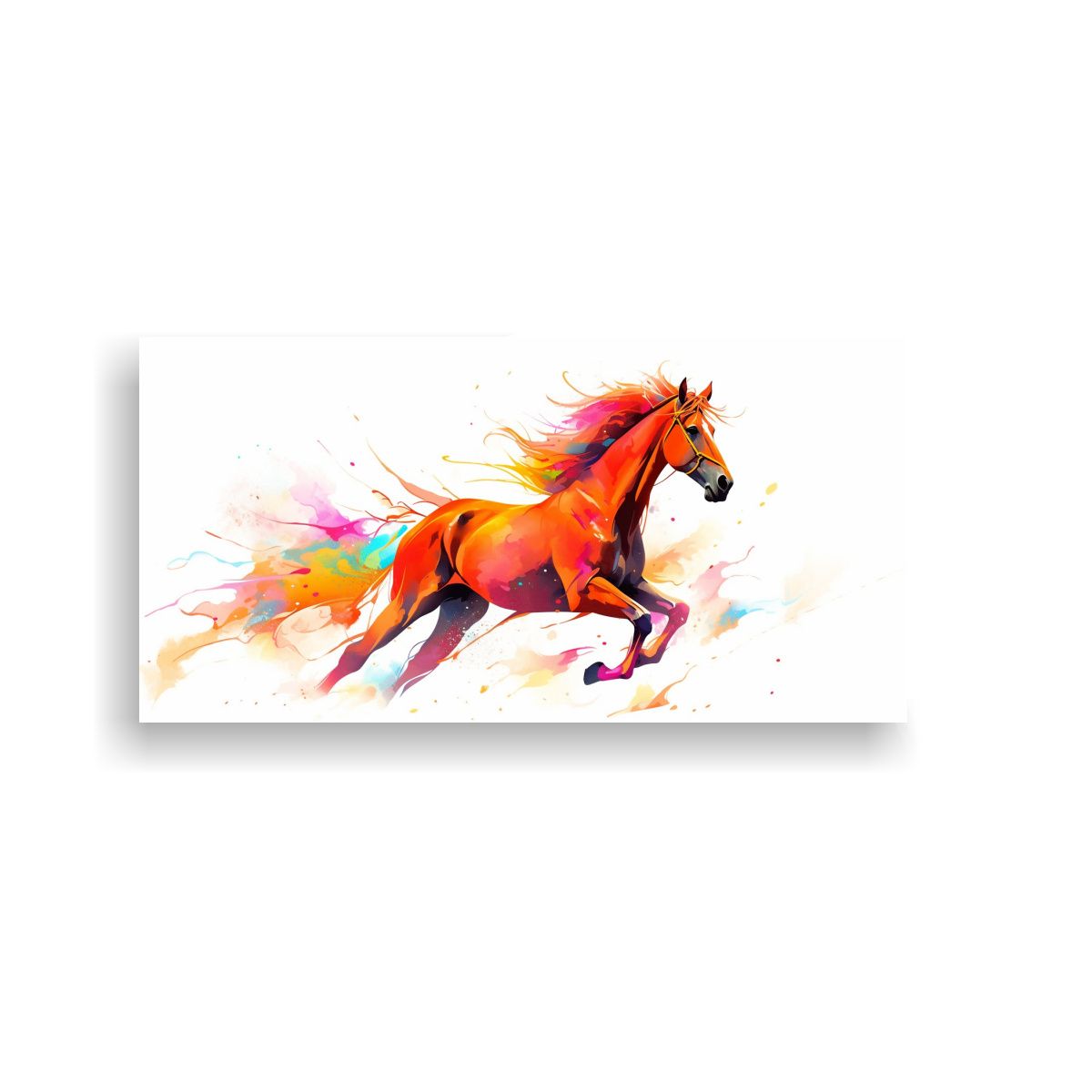 GENERICO - Pintura Decorativa De Caballo árabe En Colores Ar 160x80cm